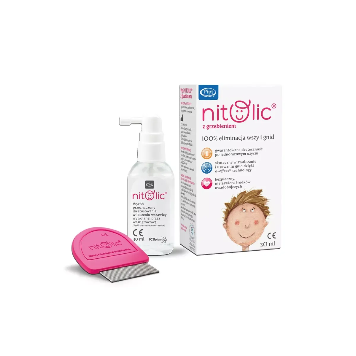 PIPI NITOLIC SPRAY 30 ml + grzebień
