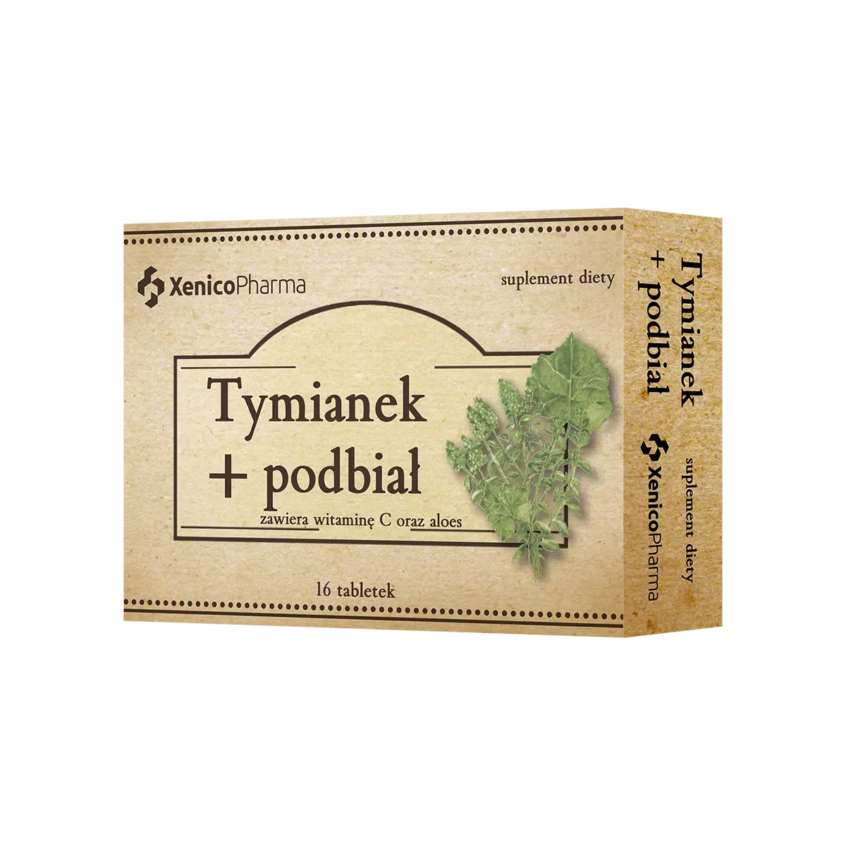 TYMIANEK + PODBIAŁ:16 tabletek do ssania