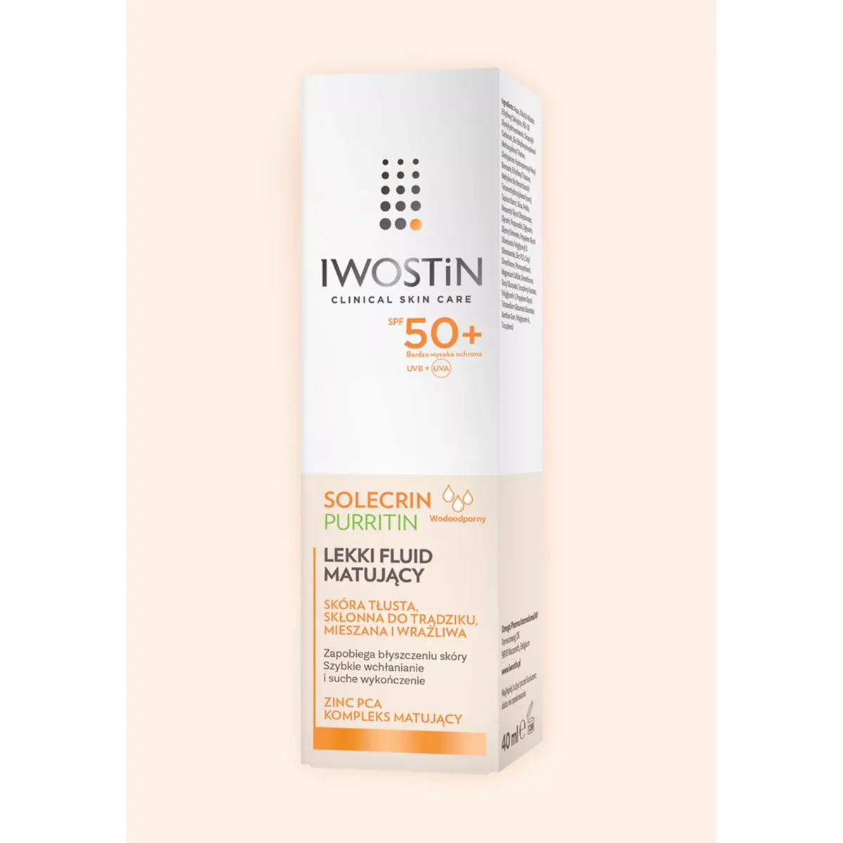 IWOSTIN SOLECRIN PURRITIN LEKKI FLUID MATUJĄCY SPF 50+ 40 ml