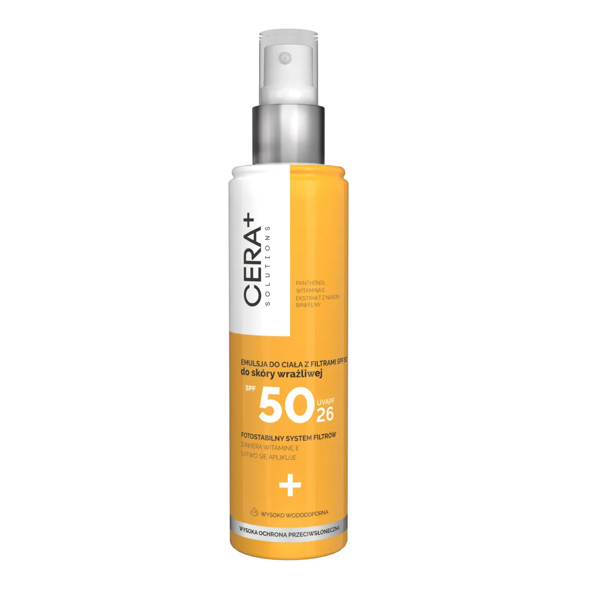 CERA+ SOLUTIONS EMULSJA DO CIAŁA Z FILTRAMI SPF 50 DO SKÓRY WRAŻLIWEJ 150 ml