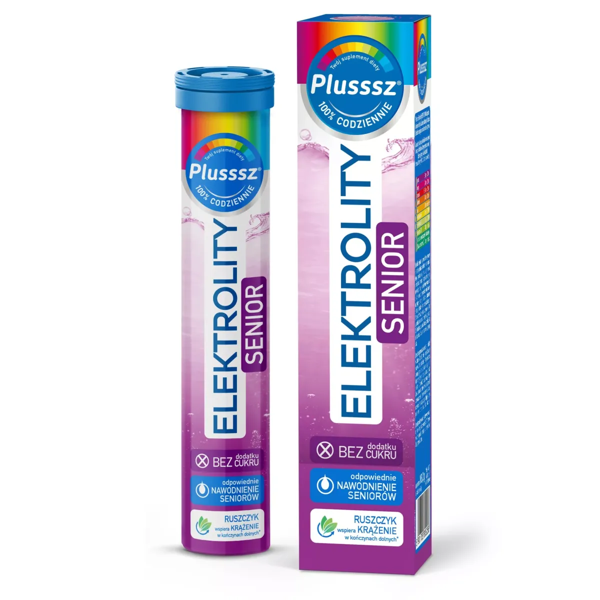 PLUSSSZ ELEKTROLITY SENIOR 100% COMPLEX 24 tabletki musujące