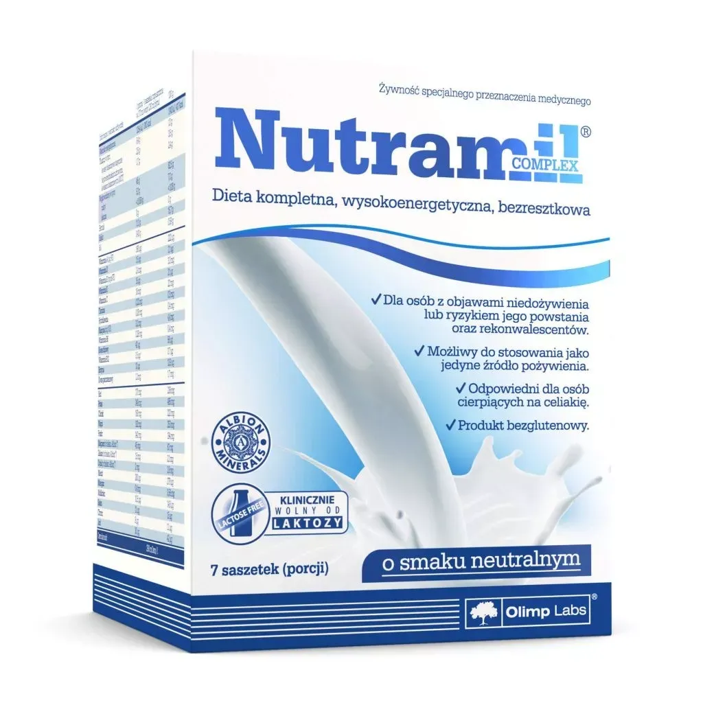 NUTRAMIL COMPLEX: o smaku neutralnym:  7 saszetek