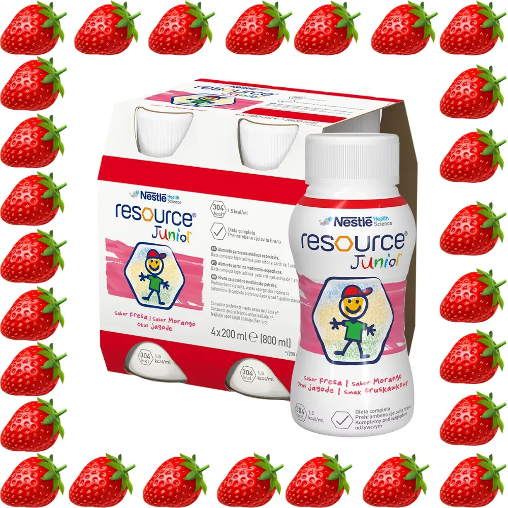 RESOURCE JUNIOR SMAK TRUSKAWKOWY 4x200 ml DW: 2026/03/05