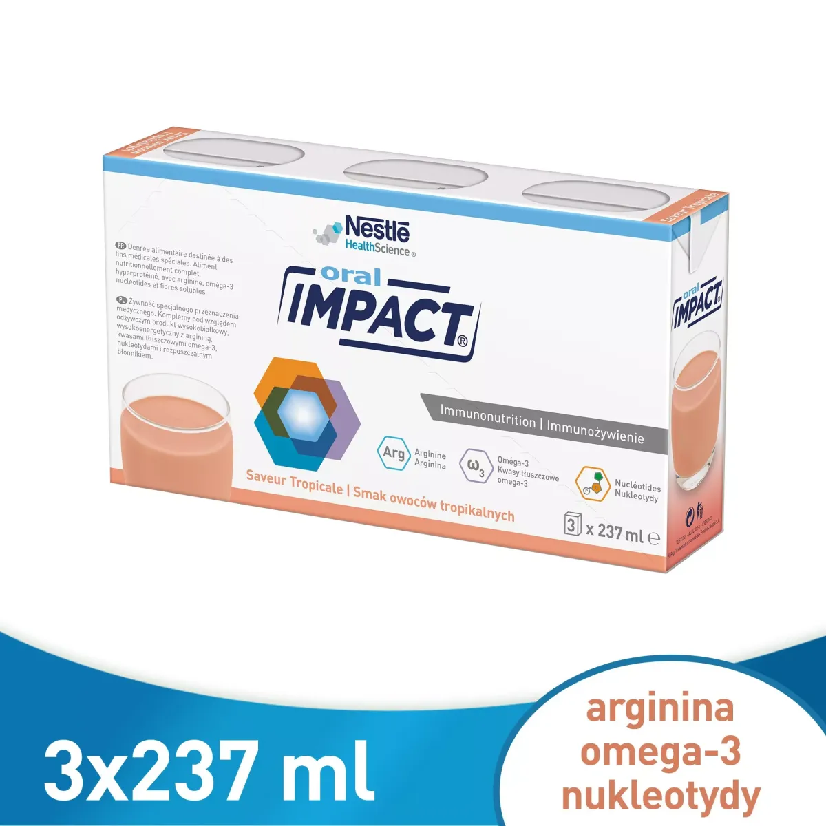 IMPACT ORAL SMAK OWOCÓW TROPIKALNYCH 3x237 ml