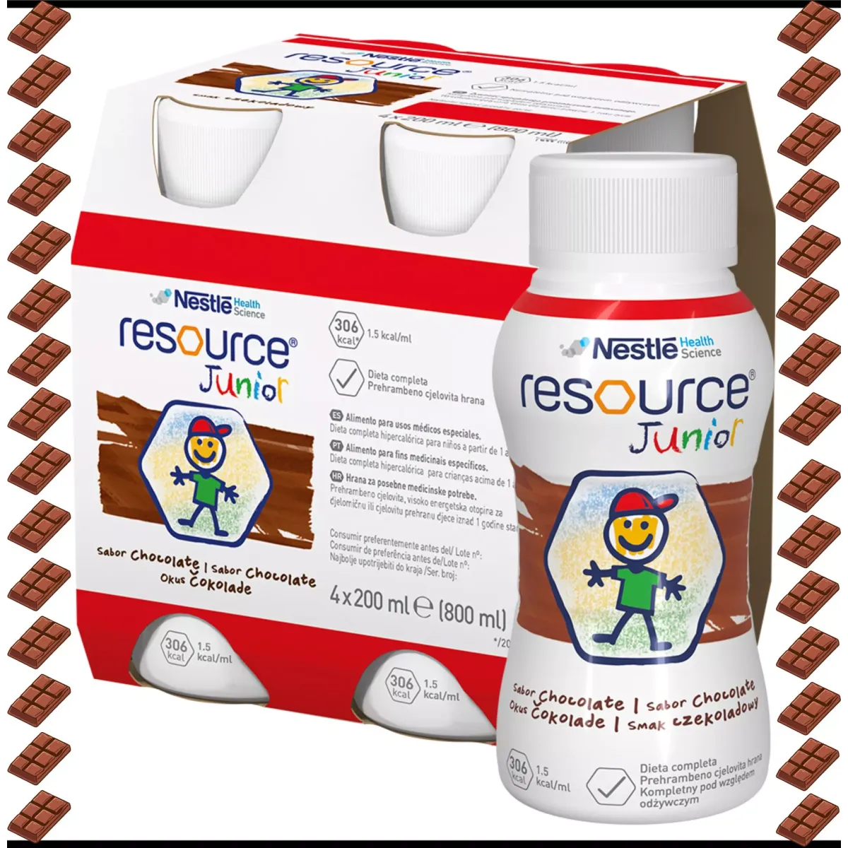 RESOURCE JUNIOR SMAK CZEKOLADOWY 4x200 ml
