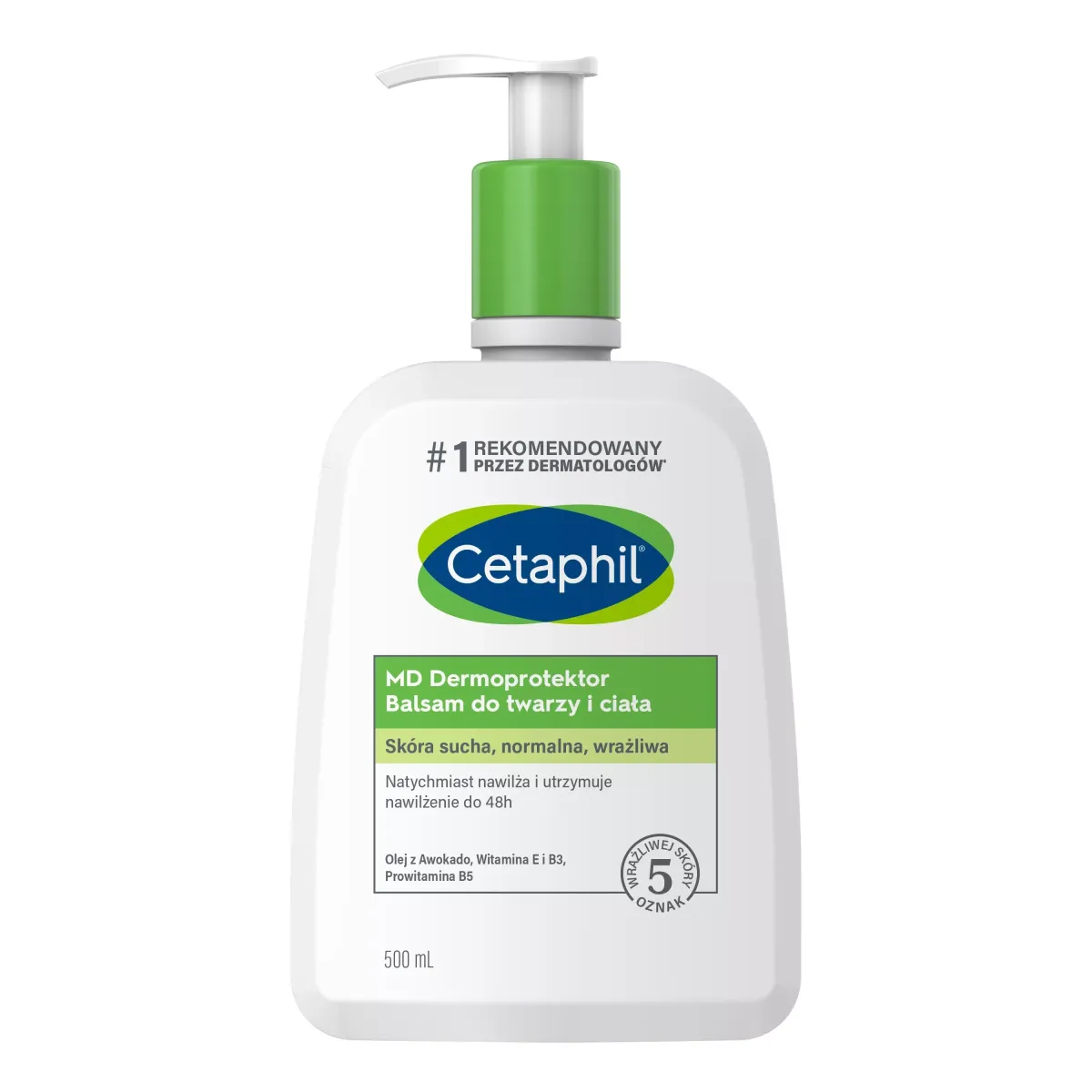 CETAPHIL MD DERMOPROTECTOR BALSAM DO TWARZY I CIAŁA Z POMPKĄ 500 ml
