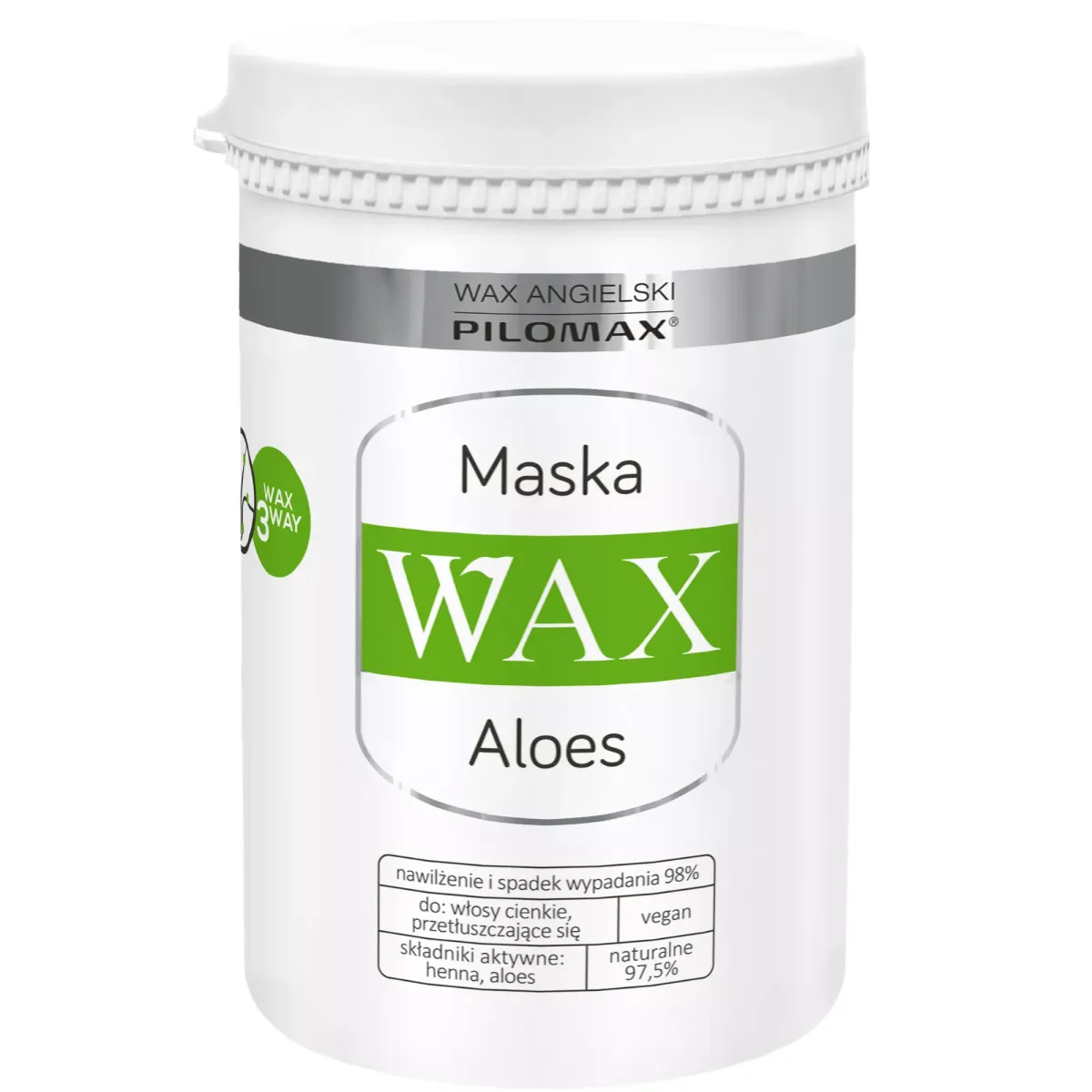 MASKA NAWILŻAJĄCA DO WŁOSÓW CIENKICH LUB PRZETŁUSZCZAJĄCYCH SIĘ WAX ALOES 480 ml