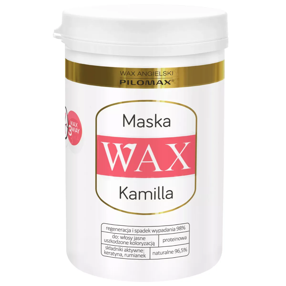 MASKA WYGŁADZAJĄCA I NAWILŻAJĄCA DO WŁOSÓW FARBOWANYCH JASNYCH WAX KAMILLA 480 ml