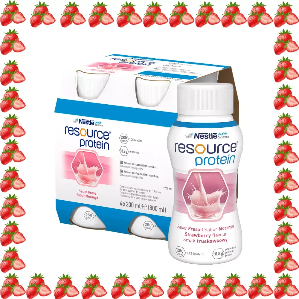 RESOURCE PROTEIN SMAK TRUSKAWKOWY 4x200 ml