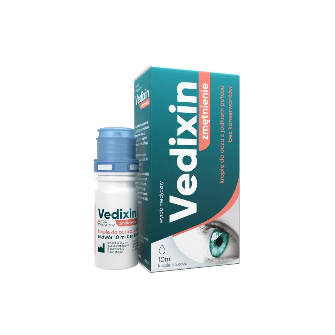 VEDIXIN ZMĘTNIENIE KROPLE DO OCZU Z JODKIEM POTASU 10 ml