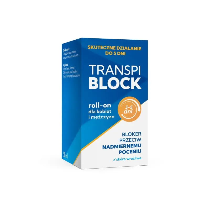 TRANSPIBLOCK ROLL-ON BLOKER DLA KOBIET I MĘŻCZYZN 50 ml