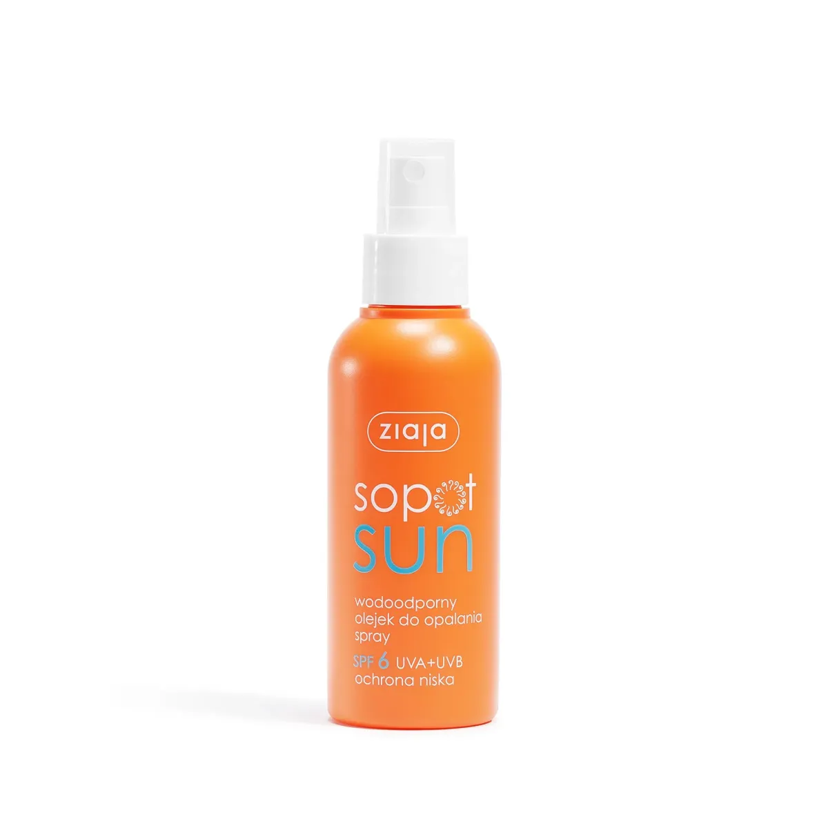 ZIAJA SOPOT SUN WODOODPORNY OLEJEK DO OPALANIA SPF 6 UVA + UVB 125 ml spray