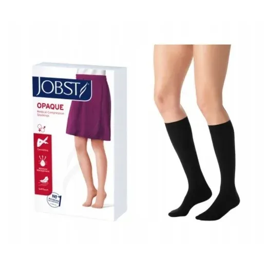 JOBST OPAQUE CCL1 PETIT BLACK ZP 2 podkolanówki uciskowe 1 para