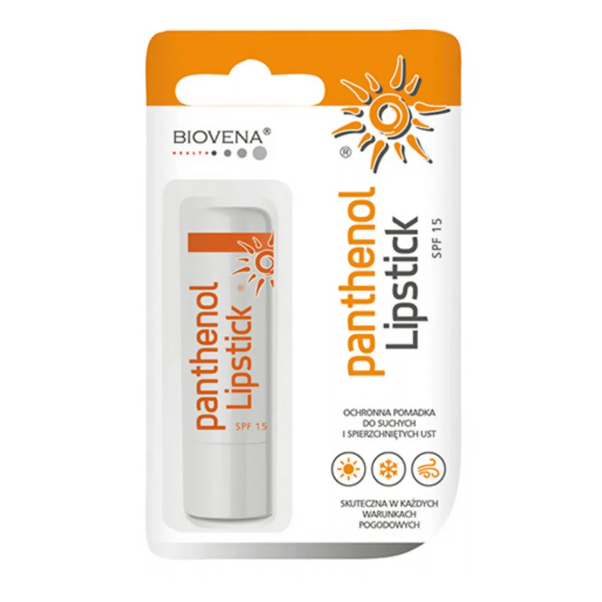 PANTHENOL LIPSTICK OCHRONNA POMADKA DO SUCHYCH I SPIERZCHNIĘTYCH UST SPF 15 4,5 g