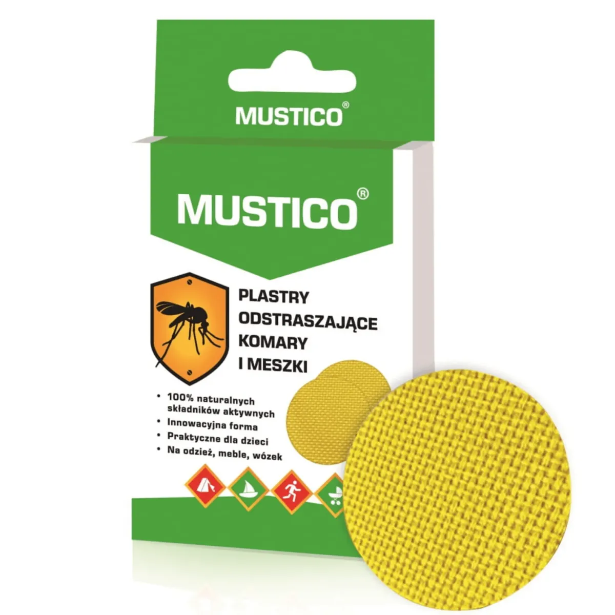 MUSTICO PLASTRY ODSTRASZAJĄCE KOMARY I MESZKI 12 plastrów