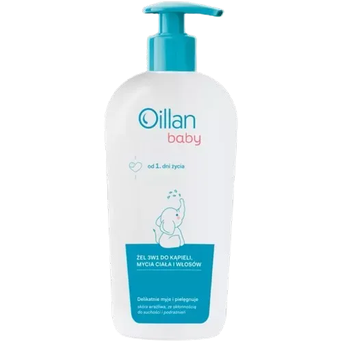OILLAN Baby Żel 3w1 do kąpieli, mycia ciała i włosów 750 ml