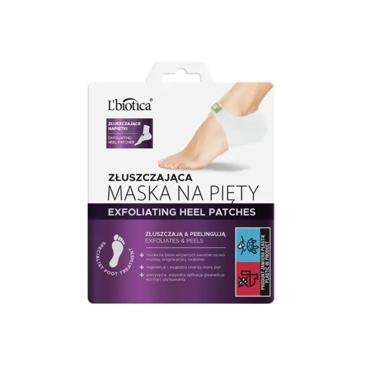 L'BIOTICA ZŁUSZCZAJĄCA MASKA NA PIĘTY 1 para (18 g)