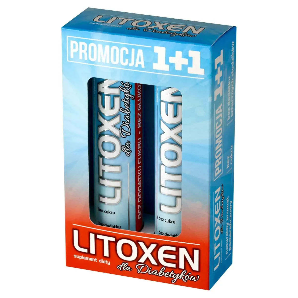 LITOXEN DLA DIABETYKÓW 1+1 2×20 tabletek musujących