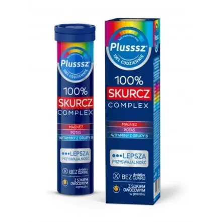 PLUSSSZ 100% SKURCZ COMPLEX 20 tabletek musujących