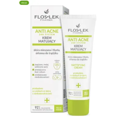 FLOSLEK ANTI ACNE 24h System Krem Matujący 50 ml