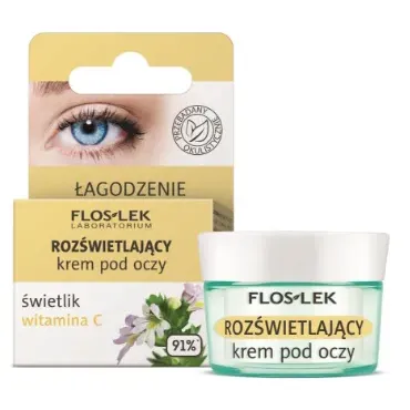 FLOSLEK Rozświetlający krem pod oczy świetlik witamina C 15 ml
