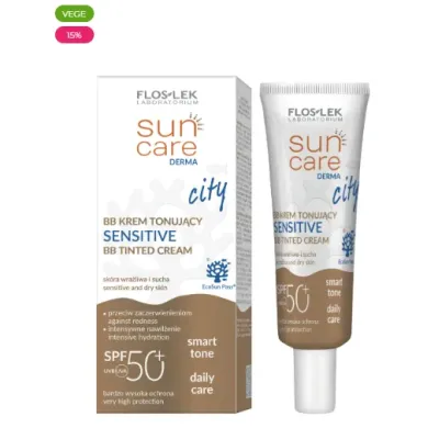 FLOSLEK SUN CARE Derma CITY BB Krem tonujący SENSITIVE SPF 50+ 30 ml