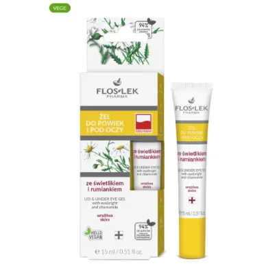 FLOSLEK Żel do powiek i pod oczy ze świetlikiem i rumiankiem 15 ml