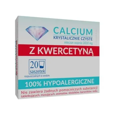 CALCIUM KRYSTALICZNIE CZYSTE Z KWERCETYNĄ 20 saszetek