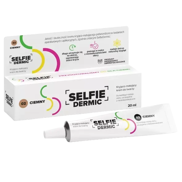 SELFIE DERMIC KREM KRYJĄCO-MATUJĄCY CIEMNY 20 ml