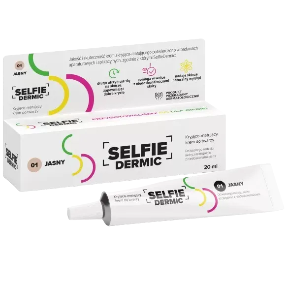 SELFIE DERMIC KREM KRYJĄCO-MATUJĄCY JASNY 20 ml