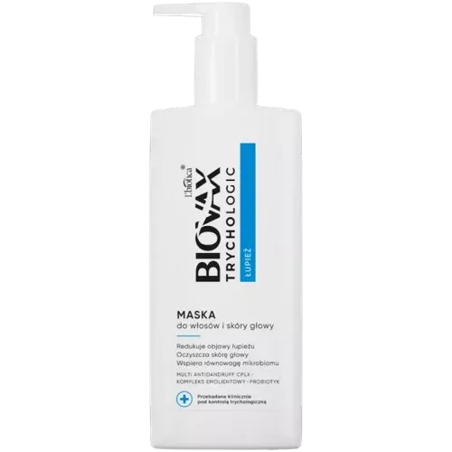 L'BIOTICA BIOVAX Trychologic Łupież Maska do włosów i skóry głowy 200 ml