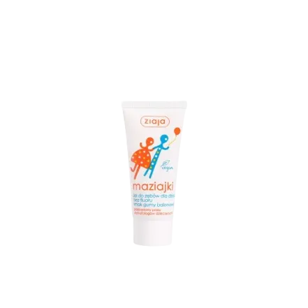 ZIAJA MAZIAJKI ŻEL DO ZĘBÓW DLA DZIECI BEZ FLUORU SMAK GUMY BALONOWEJ 50 ml
