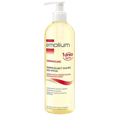 EMOLIUM DERMOCARE NAWILŻAJĄCY OLEJEK DO MYCIA 400 ml