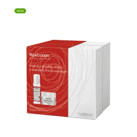 FLOSLEK ZESTAW HYALURON ANTI-AGING: KREM PRZECIWZMARSZCZKOWY 50 ml + SERUM 30 ml