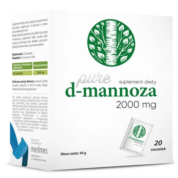 D-MANNOZA 2000 mg 20 saszetek