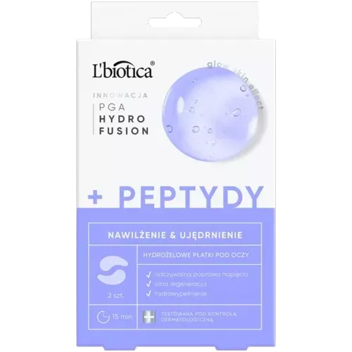 L'BIOTICA PGA HYDRO FUSION HYDROŻELOWE PŁATKI POD OCZY Z PEPTYDAMI 2 sztuki