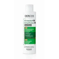 DERCOS SZAMPON PRZECIWŁUPIEŻOWY Z ODŻYWKĄ 2W1 200 ml