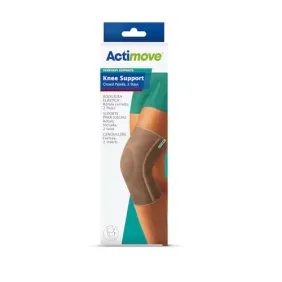ACTIMOVE EVERYDAY SUPPORTS OPASKA NA KOLANO ZAKRYTA RZEPKA 2 FISZBINY rozm. XL kolor beżowy