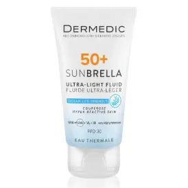 DERMEDIC SUNBRELLA ULTRALEKKI KREM OCHRONNY SPF 50+ DLA SKÓRY NACZYNIOWEJ I NADREAKTYWNEJ 40 ml