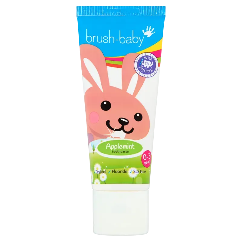 BRUSH-BABY PASTA DO ZĘBÓW DLA DZIECI W WIEKU 0-3 lat JABŁKOWO-MIĘTOWA 50 ml