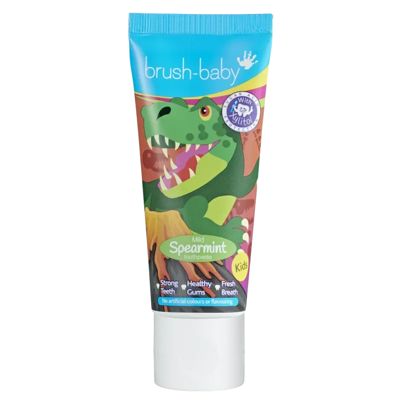 BRUSH-BABY DINOSAUR PASTA DO ZĘBÓW DLA DZIECI W WIEKU 3+ LAT MIĘTOWA 50 ml
