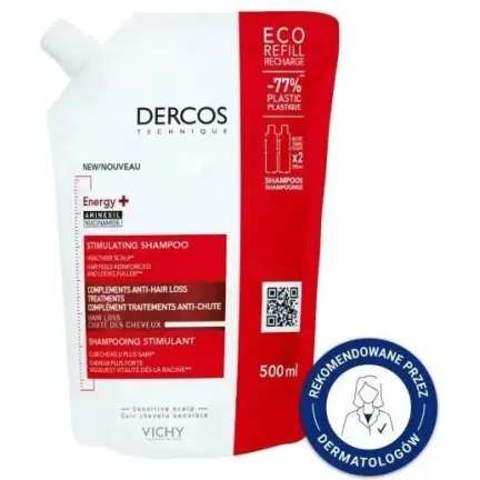 VICHY DERCOS Energy+ szampon wzmacniający włosy REFILL 500ml