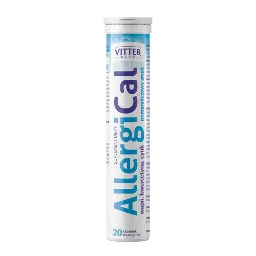 ALLERGICAL 20 tabletek musujących o smaku pomarańczowym