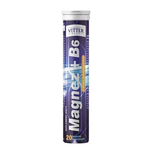 MAGNEZ + B6 20 tabletek musujących o smaku pomarańczowym