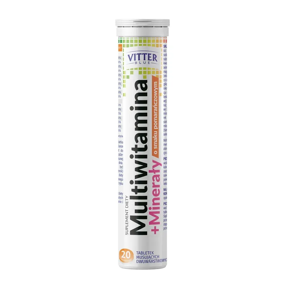MULTIWITAMINA + MINERAŁY 20 tabletek musujących o smaku cytrynowym