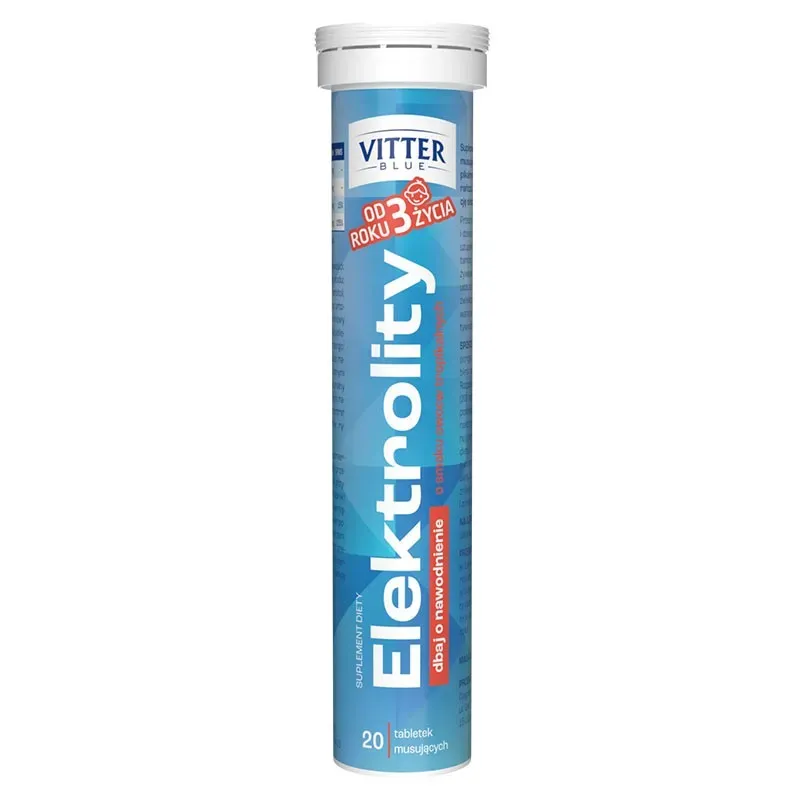 VITTER BLUE ELEKTROLITY o smaku owoców tropiklanych 20 tabletek musujących