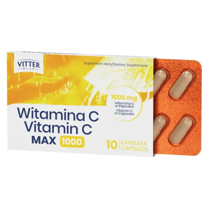 WITAMINA C MAX 1000 10 kapsułek VITTER BLUE