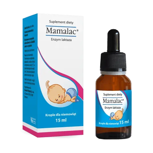 MAMALAC ENZYM LAKTAZA KROPLE DLA NIEMOWLĄT 15 ml