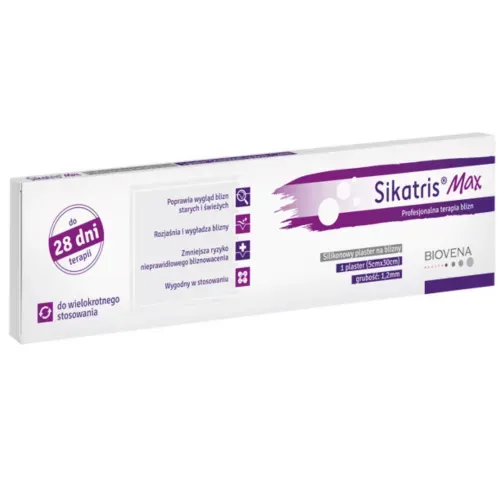 SIKATRIS MAX SILIKONOWY PLASTER NA BLIZNY 5 cm x 30 cm 1 sztuka
