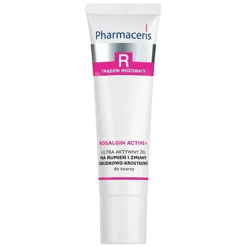 PHARMACERIS R ROSALGIN ACTIVE+ ULTRA AKTYWNY: ŻEL NA RUMIEŃ I ZMIANY GRUDKOWO-KROSTKOWE: do twarzy 30 ml